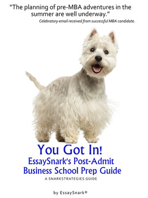 cover image of You Got In!! EssaySnark's Post-Admit Business School Prep Guide